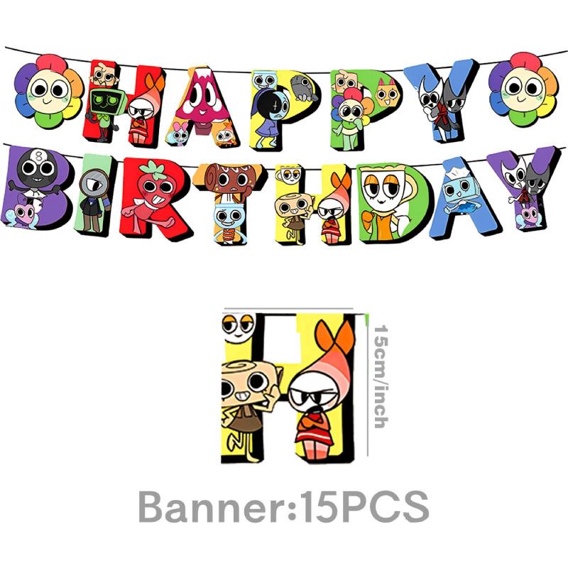 Set Decoratiuni Petrecere Tematica Lumea lui Dandy Cu Farfurii de Hârtie, Pahare și Stindard Pentru Ziua de Naștere a Copiilor