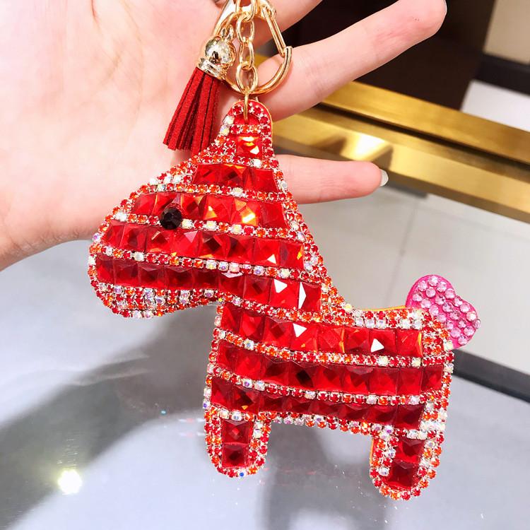 Cute Horse Keychain With Czech Rhinestones For Gift Giving And Fashion Accessory
