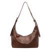 Weiche Leder-Hobo-Tasche mit lässigem Design, großes Fassungsvermögen, Alltagsmode, Umhängetasche