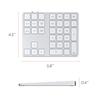 Satechi Slim Extended Bluetooth Numeric Keypad Wireless Rechargeable 34 Mac Numeric Keypad Number Pad with 2012 and later MacOS devices such as Keys,