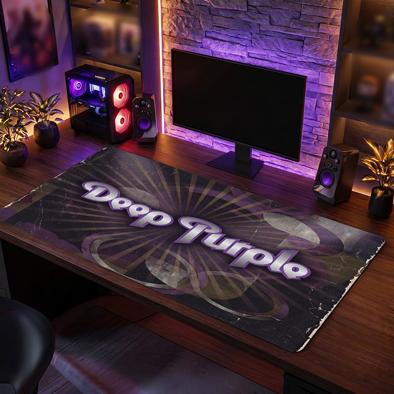 Deep Purple Print Large Mouse Pad Smooth Surface Anti?Slip Desk Mat For Gaming Office Laptop Decoration