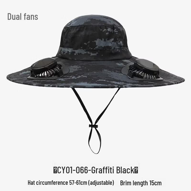 Solar Powered Dual Fan Sun Hat