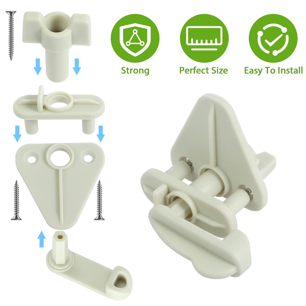 4Pcs Pontoon Boat Gate Latch Plastic Marine Safety Door Gate Latch Replacement Kit Durable Fit Left and Right Hinge Gate Latch