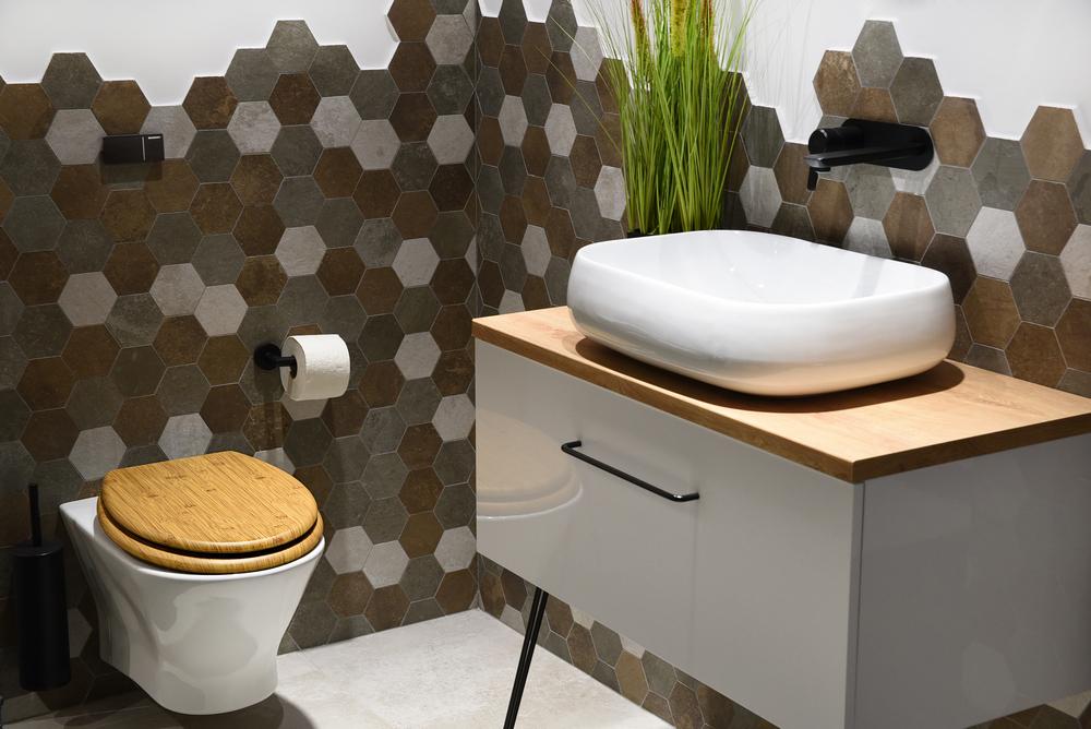 Soft-close Universal Toilet Seat AWD INTERIOR 1598 Bamboo MDF Bamboo Pattern