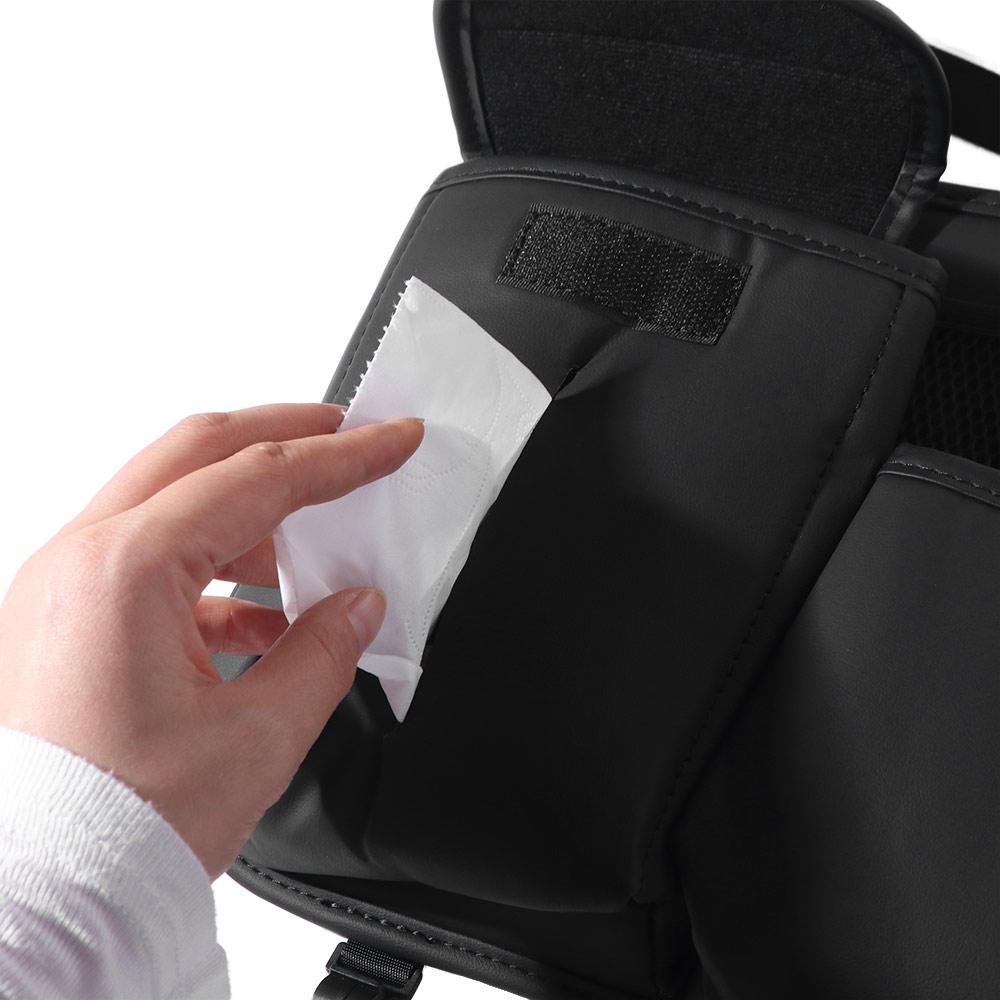 Universal Chair Back Storage Bag PU Leather Vehicle Hanging Container  Car Accessories