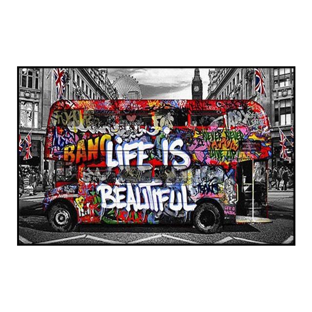

Граффити Автобус Автомобиль Плакат Чарльз Чаплин Картина Скандинавский Поп Стиль Декоративная Живопись Настенная Живопись Холст Современный Домашний Декор Без Рамы 21*30cm No Frame