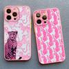 Pink Leopard Print Pattern Phone Case For iPhone 16 15 Pro Max Plus 17 Pro Max 14 13 Mini 12 11 Pro Max Shockproof Back Covers