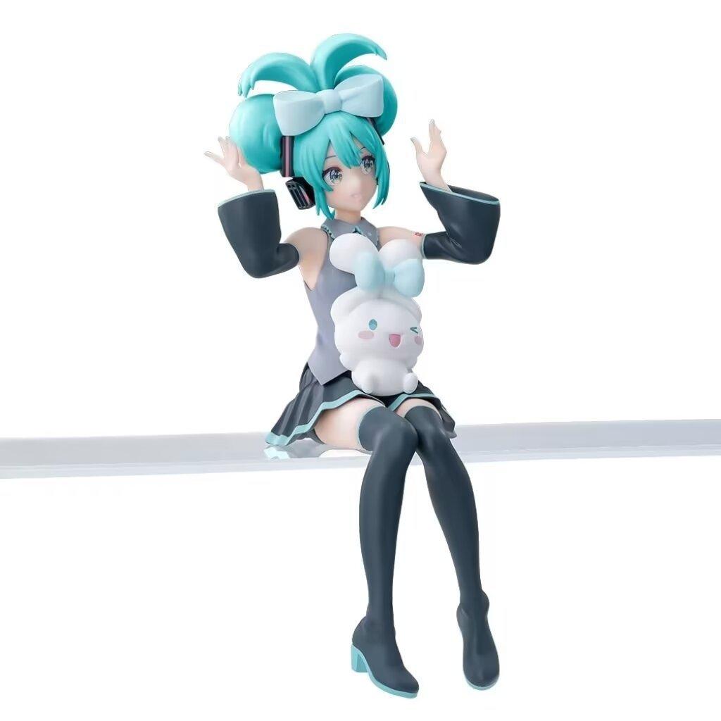 Anime Hatsune Miku Sitting and Standing Character Yulin Dog Cute Collection PVC Model Car Decoration Desktop Ornaments