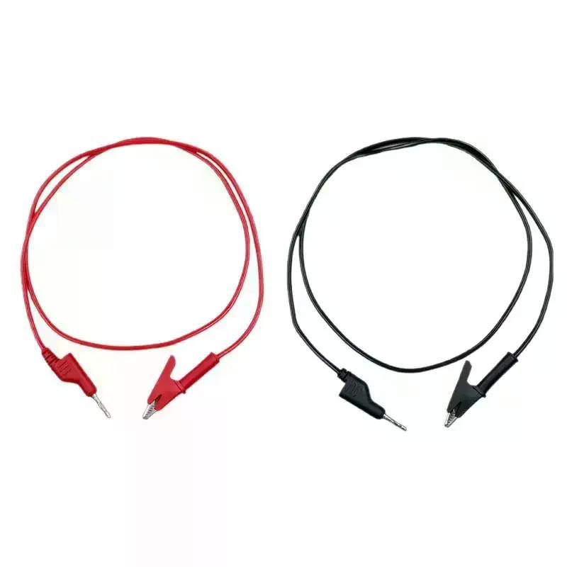 15A Electric Voltage Testing Cord, 1/2pcs Double-End Test Lead Wire with 4mm Banana Plug, DIY Multimeter Alligator Clip