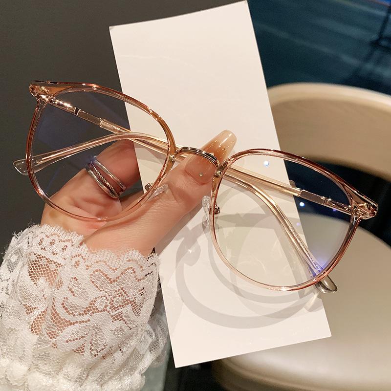 The frame of the new TR metal anti-blue glasses can be equipped with myopia presbyopia photosensitive color-changing gray sunglasses.