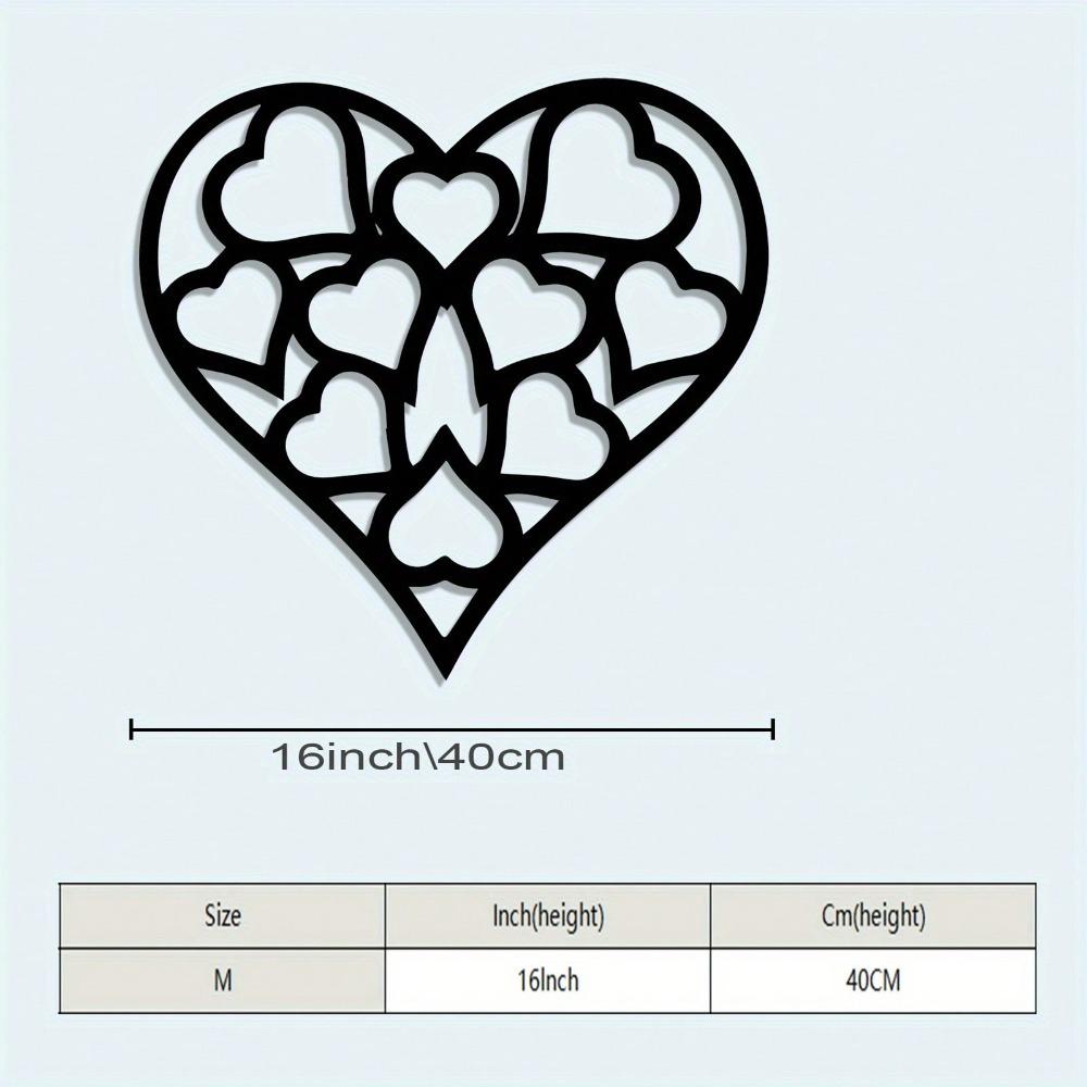 Nested Metal Heart Wall Art Valentine Wedding Anniversary Christmas Gift Iron Craft Home Decor