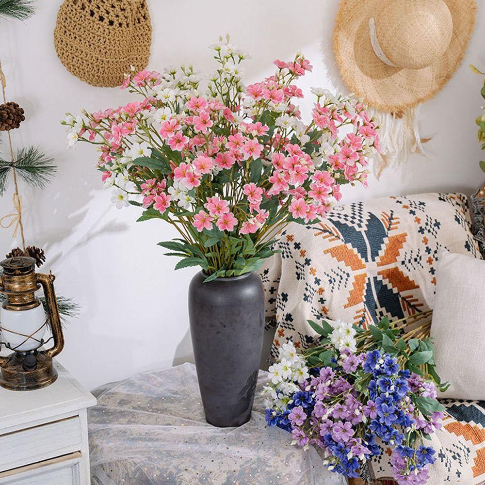 Luxury Silk Flower Branch Real Touch Fake Flower  Outdoor Garden Decor