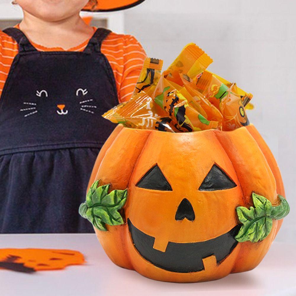 Kunstharzhandwerk Sukkulenten Pflanztopf Cartoon Kürbis Pflanzenbehälter Bürodekoration