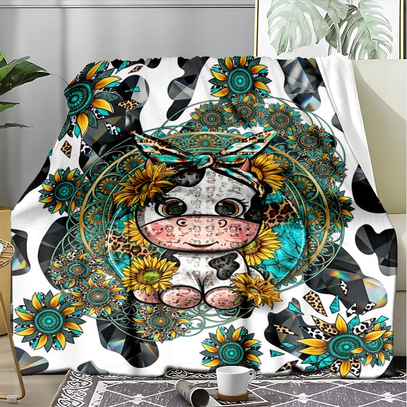 Birds Flowers Flannel Fleece Blanket Cozy Warm Throw Blanket For Couch Bed Travel All Season Use