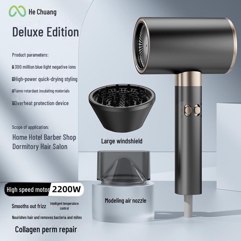 Uscător de păr accesibil: Temperatură constantă inteligentă pentru uscare rapidă și comutare rapidă aer cald/rece pentru coafare
