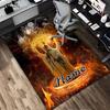 Custom Name Knightly Shield Living Room Non-Slip Area Rug Soft Carpet for Bedroom Kids Playroom Sofa Office Home Decor Doormat