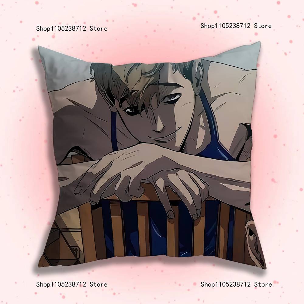 K-Killing S-Stalking Korean Manga Pillow Case Plush Fabric Soft Pillowcase Double Sided Print Sofa Cushion Cover Throw