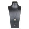 Bolo Tie Handmade Round Shape Western Cowboy Bola Tie Bull Head Faux Leather Pendant Necklace for Men