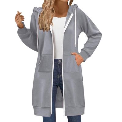 Cardigan à capuche confortable pour femme grande taille - Automne/Hiver Ample, Décontracté Sweat-shirt à manches longues