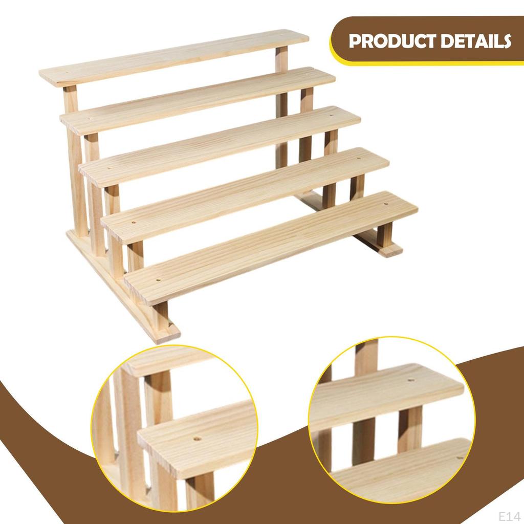 Wood Display Riser Cupcake Stand Decorative Figure Perfume Organizer for Figures