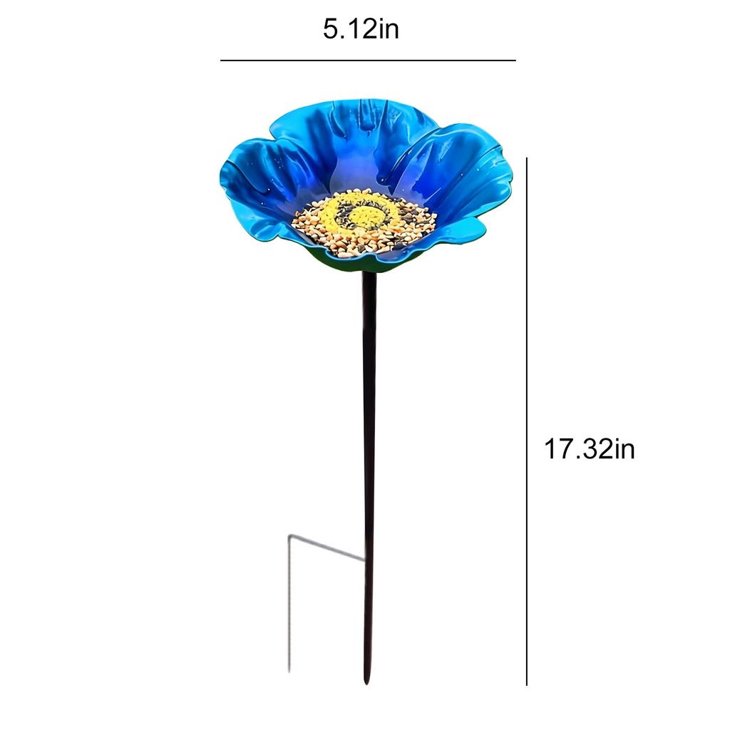 Metal Bee Butterfly Feeder Decorative Bowl Flower Colorful Lawn Stake Bee Baths for Garden for Outdoor Garden Yard Lawn Decor