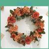 Autumn Artificial Peony Wreath With Silk Flowers For Holiday Door Wall Decor