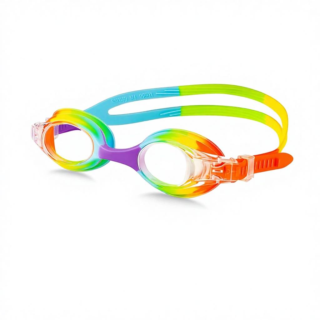 Stock Children Anti-Fog Sun Protection Silicone Swim Goggles for 3-14 Years Waterproof Adjustable No Leaking Training Leisure