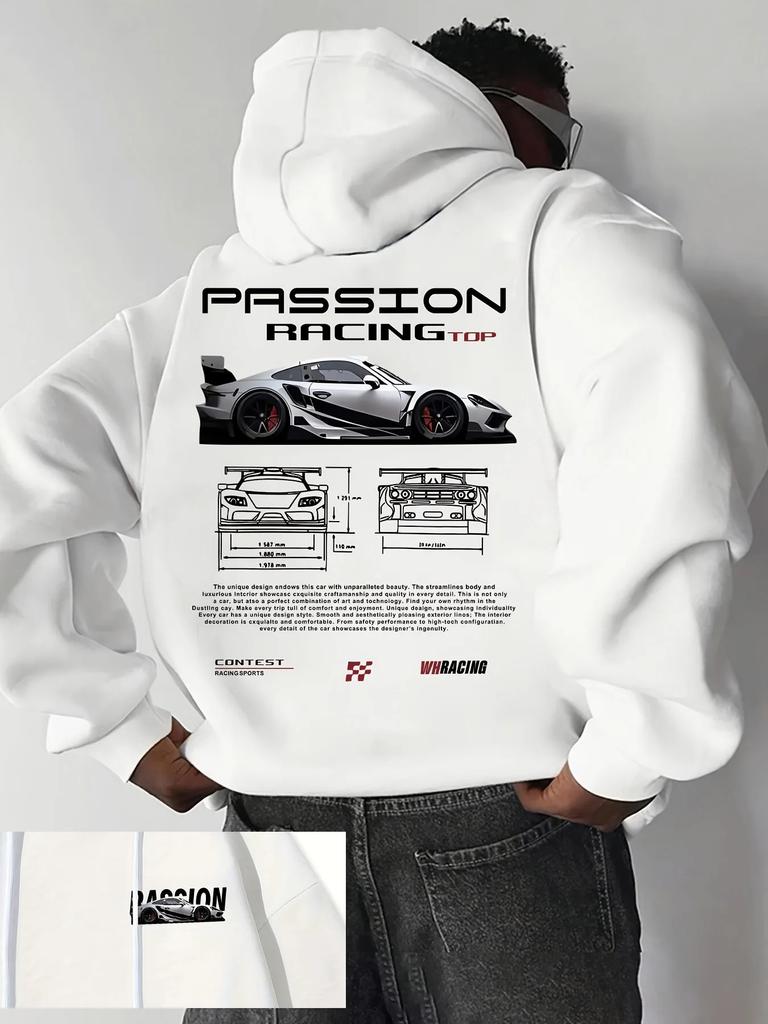 Felpa Casual da Uomo Stampa Alfabeto Vestibilità Larga Streetwear Pullover Felpa Grafica da Corsa Pile Calda Morbida Abbigliamento Maschile Femminile
