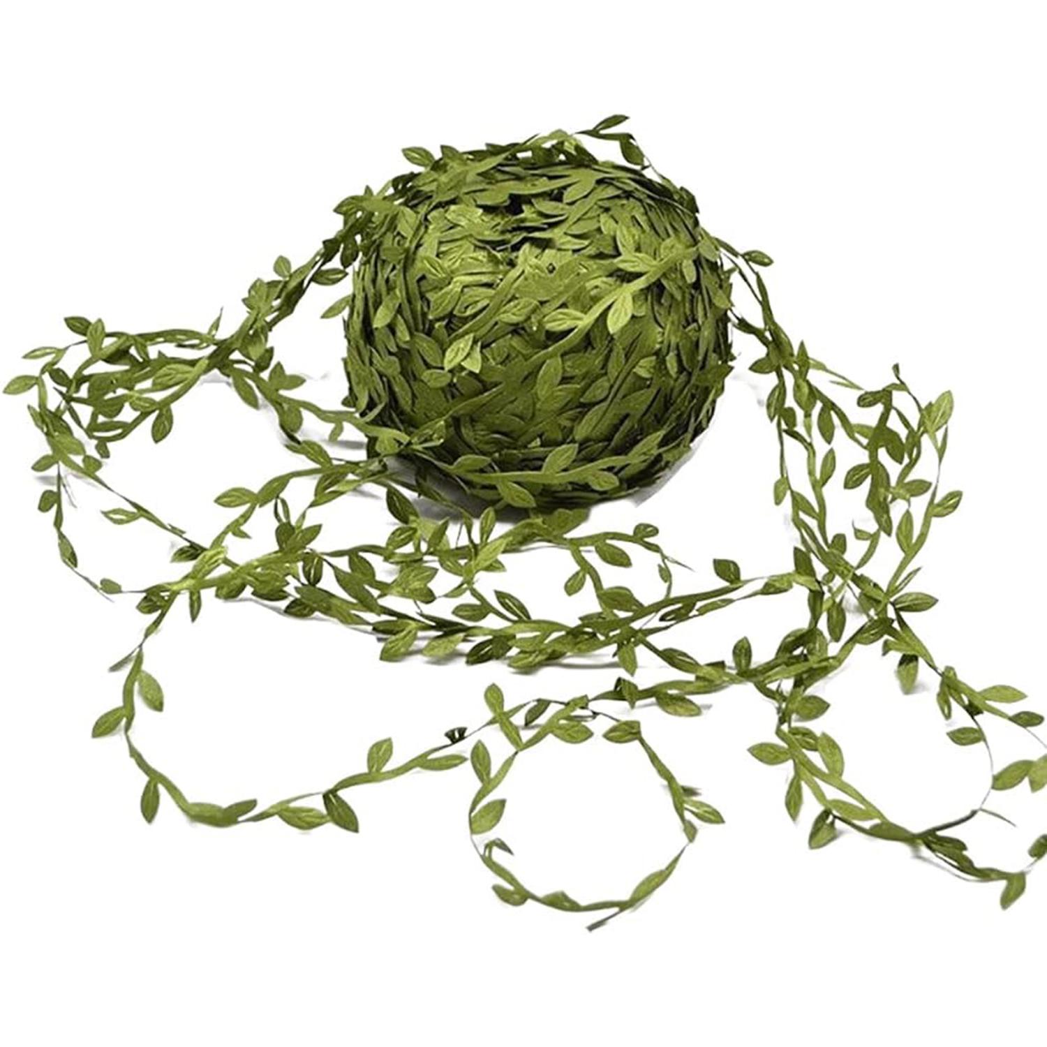 

5/15 метров Искусственная веревка с маленькими листьями Цветочный венок Растение Лиана Дом Свадьба Фестиваль Украшения для центра стола Комната Сад На улице Горячие продажи 5M зелёный