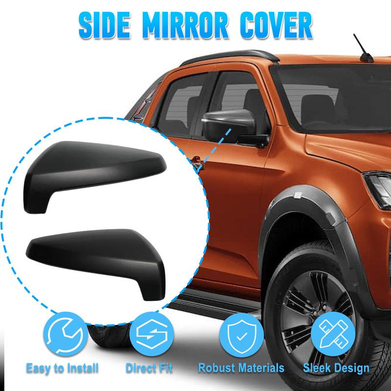 2PCS Car Rearview Side Mirror Cover Door Wing Rear View Cap Trim Sticker for Isuzu D-Max    2024