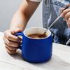 500ml creative design ink blue ceramic cup coffee cup couple water cup breakfast oatmeal cup holiday gift porcelain cup
