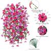 2PCS Realistic Simulated Wall Hanging Flowers Plastic UV Resistant Wall Hanging Plant Eucalyptus Garland Fake Plants