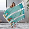 Cozy Christmas Blanket Soft Throw Flannel Reindeer Snowman Holiday Gift Festive Decor Home Bedding Winter Warm Plush Throw