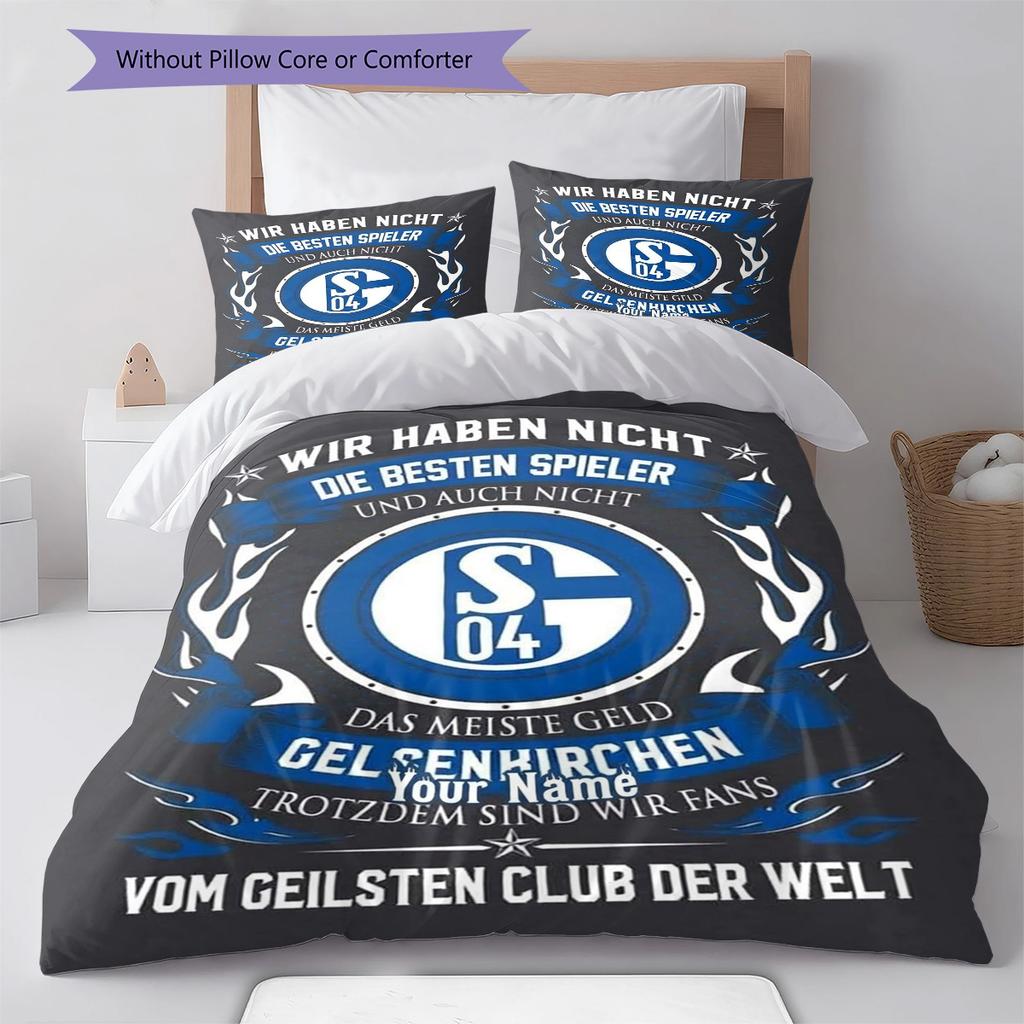 Sport Icon Custom Name Pattern Bedding Quilt Set Quilt Cover Pillowcase Home Birthday Gift(1 * duvet cover + 2 * pillowcase, without core)