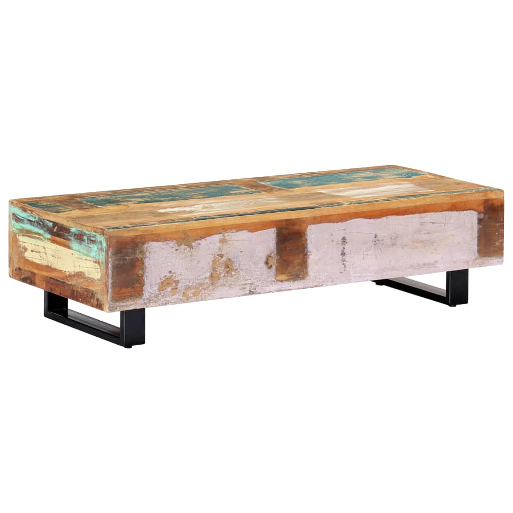 Coffee Table 120x50x30 Cm Solid Reclaimed Wood and Steel