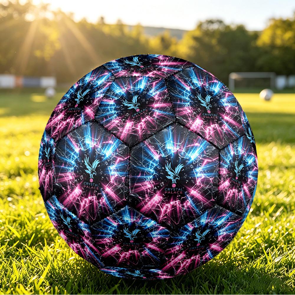 Pallone da Calcio Stampato Crystal Palace Taglia 5, Antiscivolo, Pallone da Partita per Adulti, Souvenir per i tifosi di Calcio