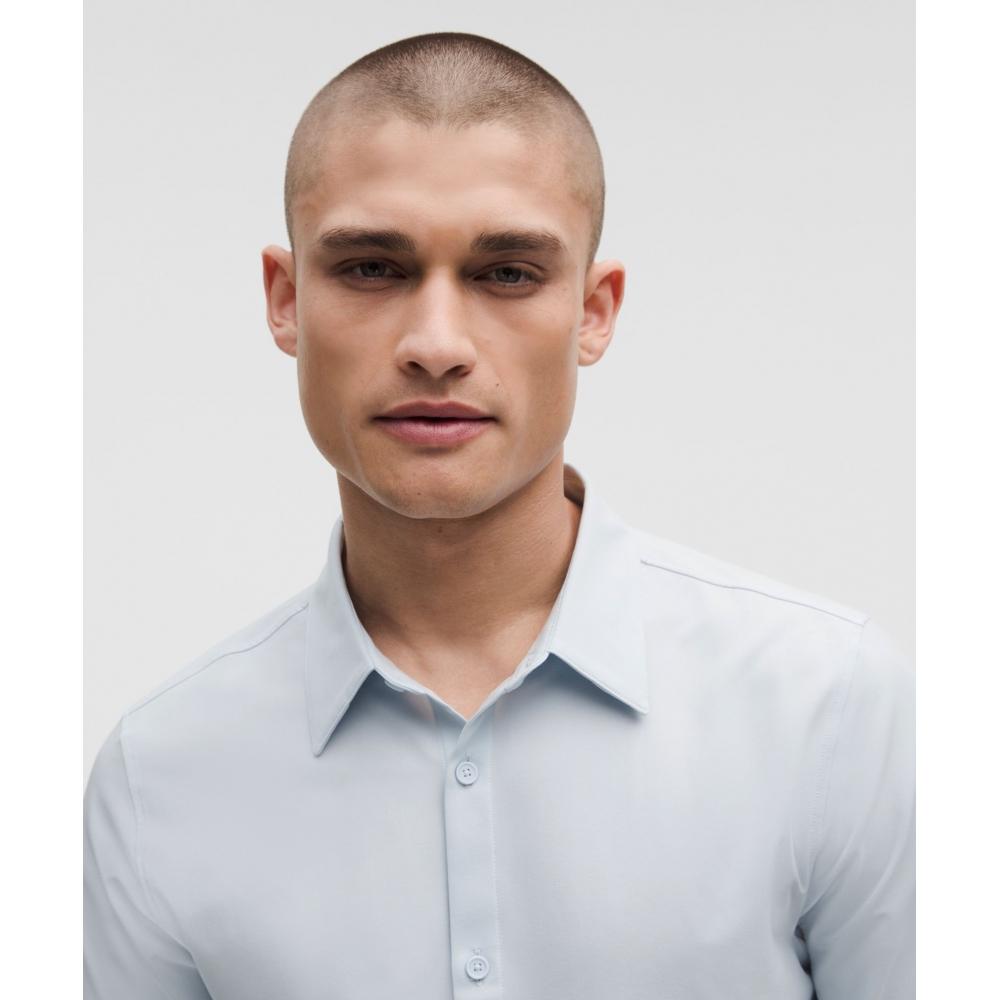 Lululemon New Venture Long Sleeve Shirt  Updated Slim Fit Starch Blue