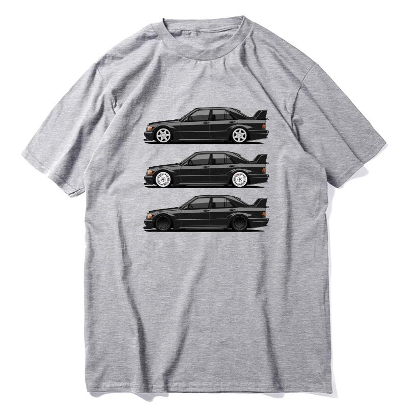New Germany Car 190 W201 Best Car Cosworth Print Mens Clothes New Arrival Summer Fashion Short Sleeves Cotton