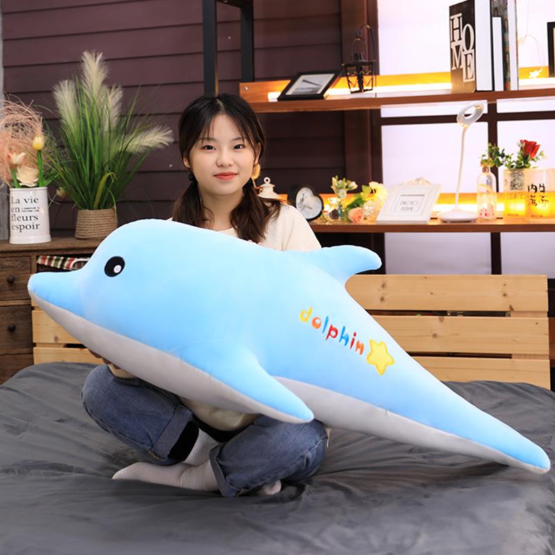 Marine Creature Plush Toy Soft Cute Dolphin Doll Children Doll Sleeping Pillow Aquarium Souvenir