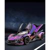 1/24 Apollo Project EVO Electroplated Sports Car Alloy Model Diecast Metal Sound and Light Pull Back Children's Toy Car Holiday