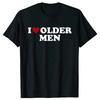 2026 Lustiges Ich Liebe Ältere Unisex T-Shirts Rotes Herz Sommer Grafik Baumwolle Streetwear Kurzarm Valentinstagsgeschenke T-Shirt