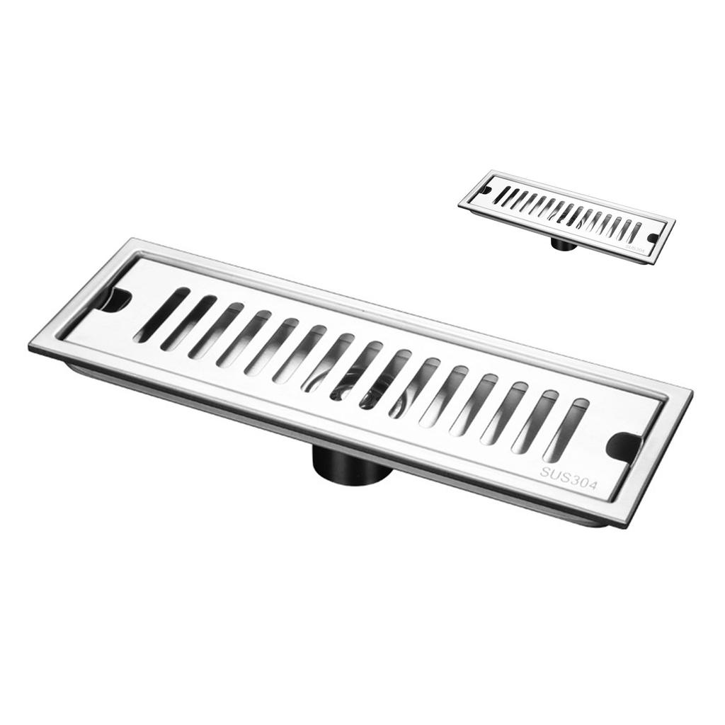 Long Floor Drain Stainless Steel Fast Large Drainage Deodorization Filter for Hotel Shower Room Bathroom 40cm