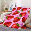 1pc Strawberry Pattern Blanket Warm, Cozy, And Soft, Suitable for Sofas, Beds, Cars, And Office Use.Perfect for Camping And Travel, Making It a Great