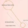 Elegant Bohemian Style Fine Chain Link Bracelet Ring, Minimalist Hand Jewelry for Women