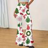 Women's Christmas Printed High Waisted Flared Yoga Pants Casual Slim Fit Everyday Wear