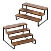3 Tier Wooden Display Riser Cupcake Stand Perfume Makeup Mini Figure Holder Countertop Spice Decor Dessert Table Display Shelf
