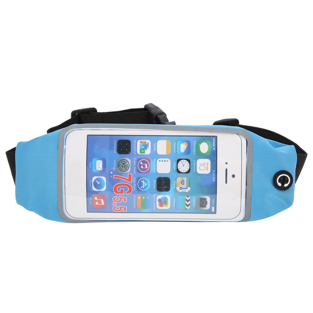 Waterproof Touch Screen Phone Waist Bag Sports Running Waist Bag Phone Antitheft Belt(Blue )
