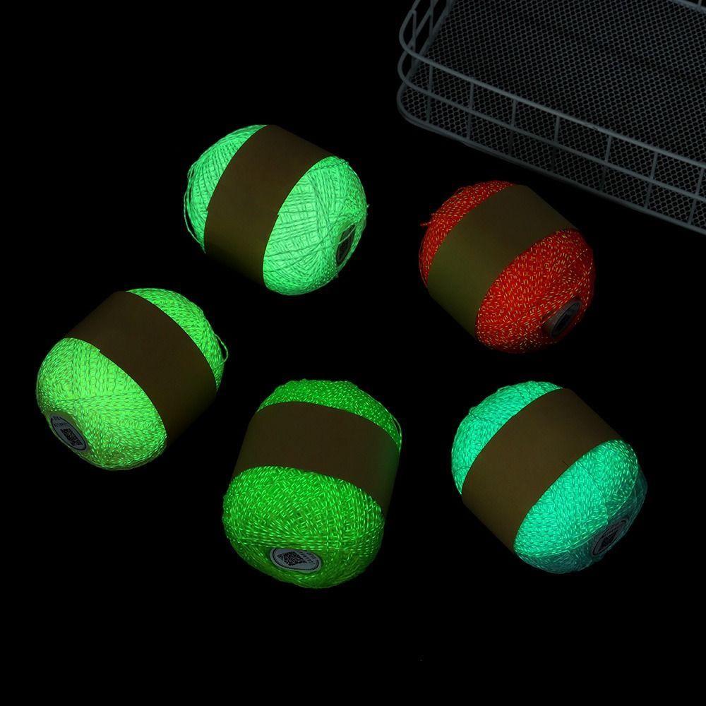 Coarse Count Luminous Yarn Glow in the Dark Hand Knitted Knitting Wool Yarn Polyester Fluorescent DIY Sewing Accessories