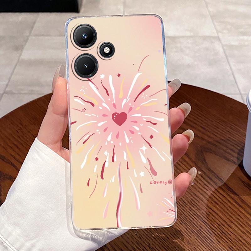 For Infinix Hot 30i 30 Play NFC Hot30 4G 5G Fundas Clear Silicone Soft TPU Jelly Back Cover Cute Rabbit Cat Dinasaur Phone Case