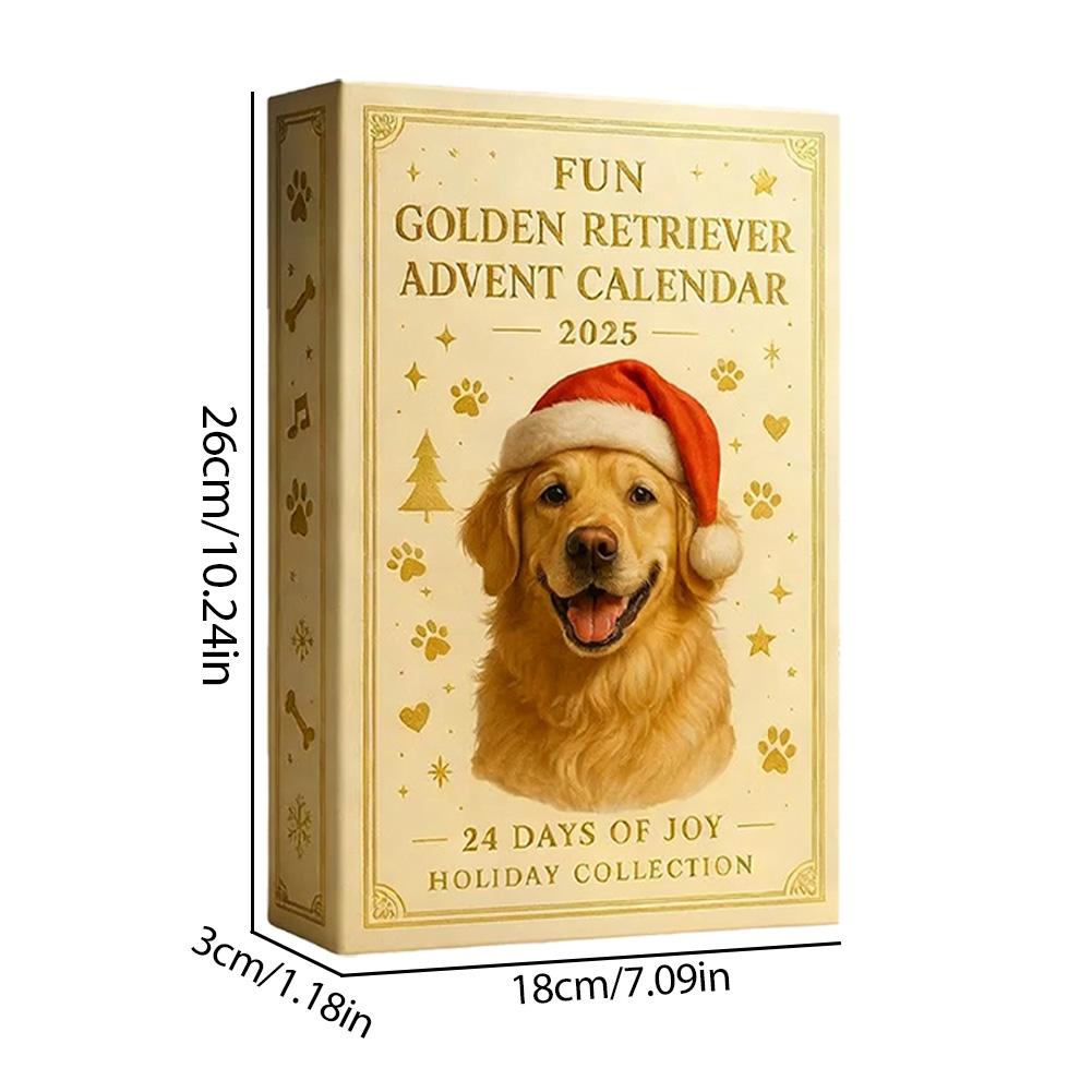 2D Flat Cartoon Dog Countdown Advent Calendar 24 Day Advent Calendar Xmas Party Birthday Gifts Box Set Christmas Gifts Supplies